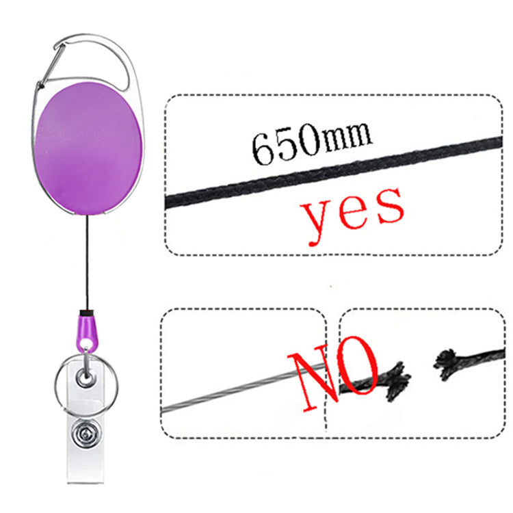 Wholesale Colorful Zinc Alloy Telescopic High Rebound Easy Pull Keychain Card Holder